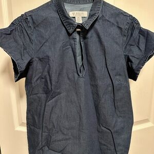 GUESS Men's Dark Blue Casual Shirt